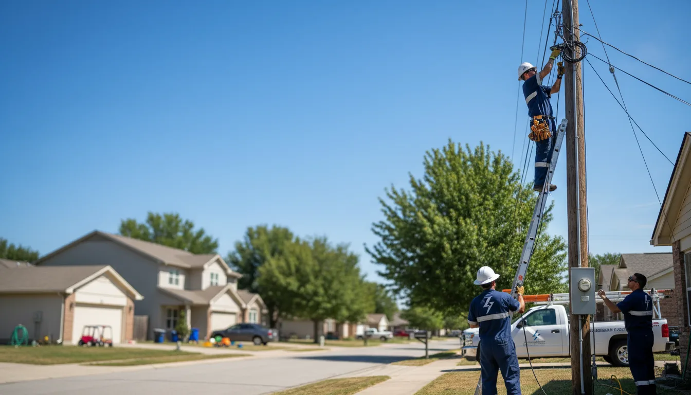 Residential electrician providing installation services in Nederland, TX